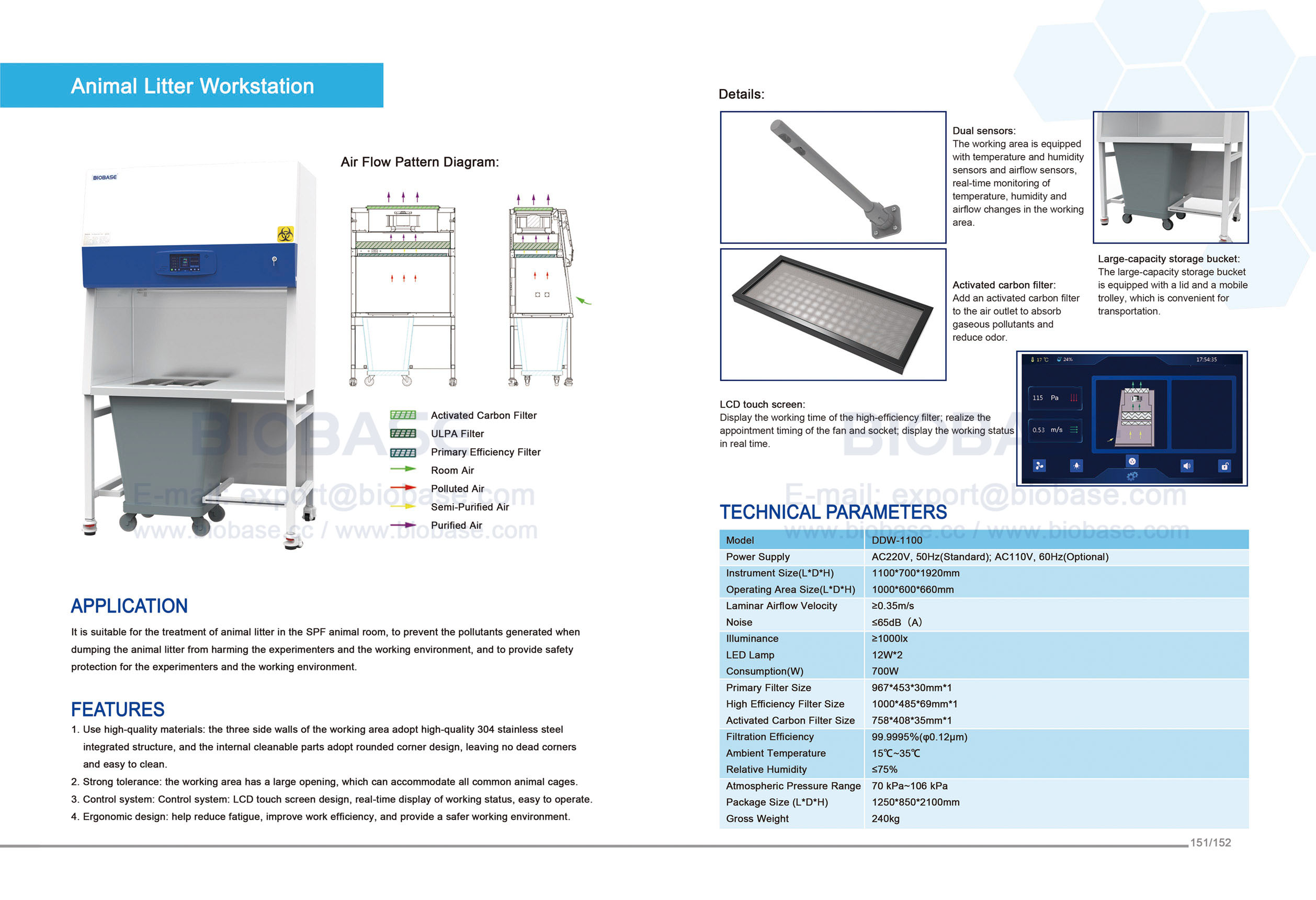 151-152 Animal Litter Workstation 151-152 동물 쓰레기 워크스테이션