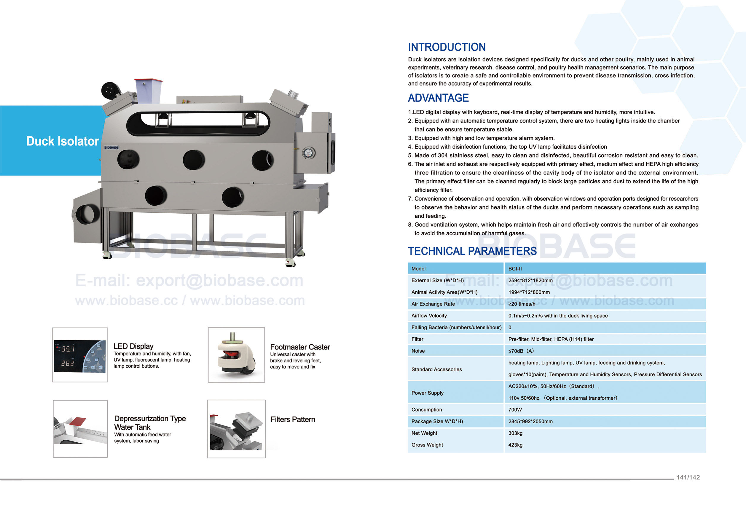 141-142 덕 아이솔레이터 BCI-II