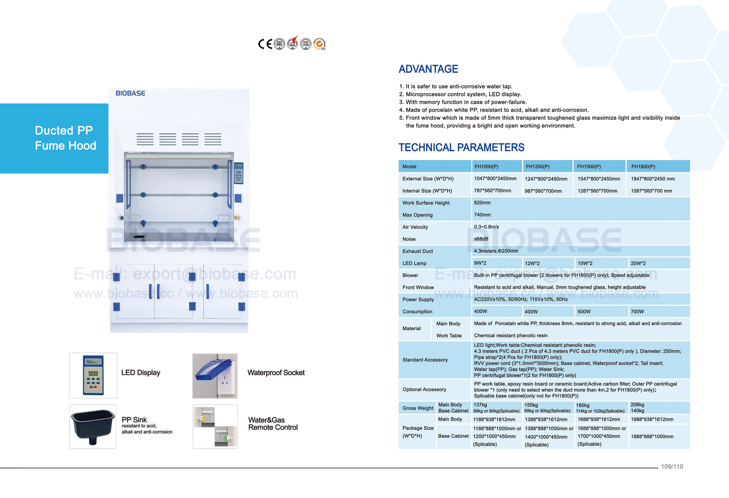 109-110 Fume Hood--FH-1000 (P)