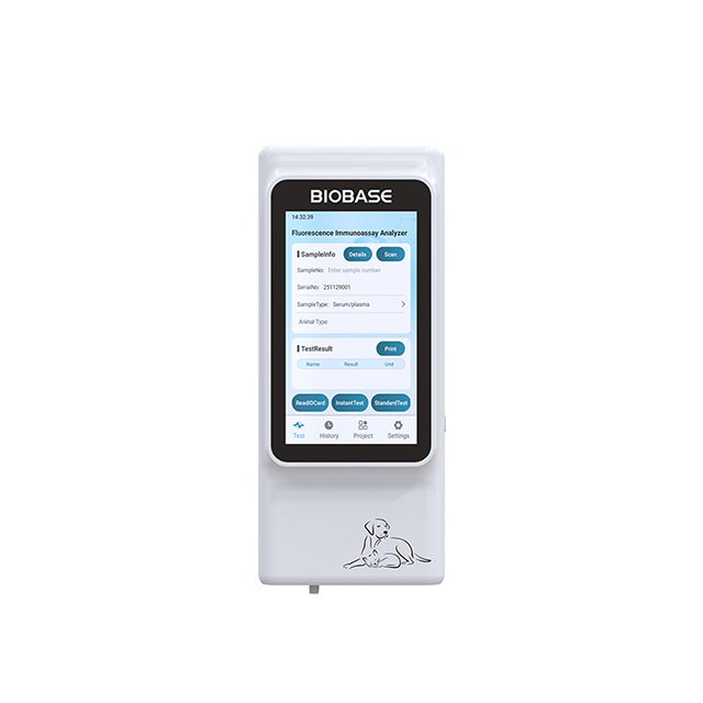 휴대용 수의학 형광 면역분석 분석기
