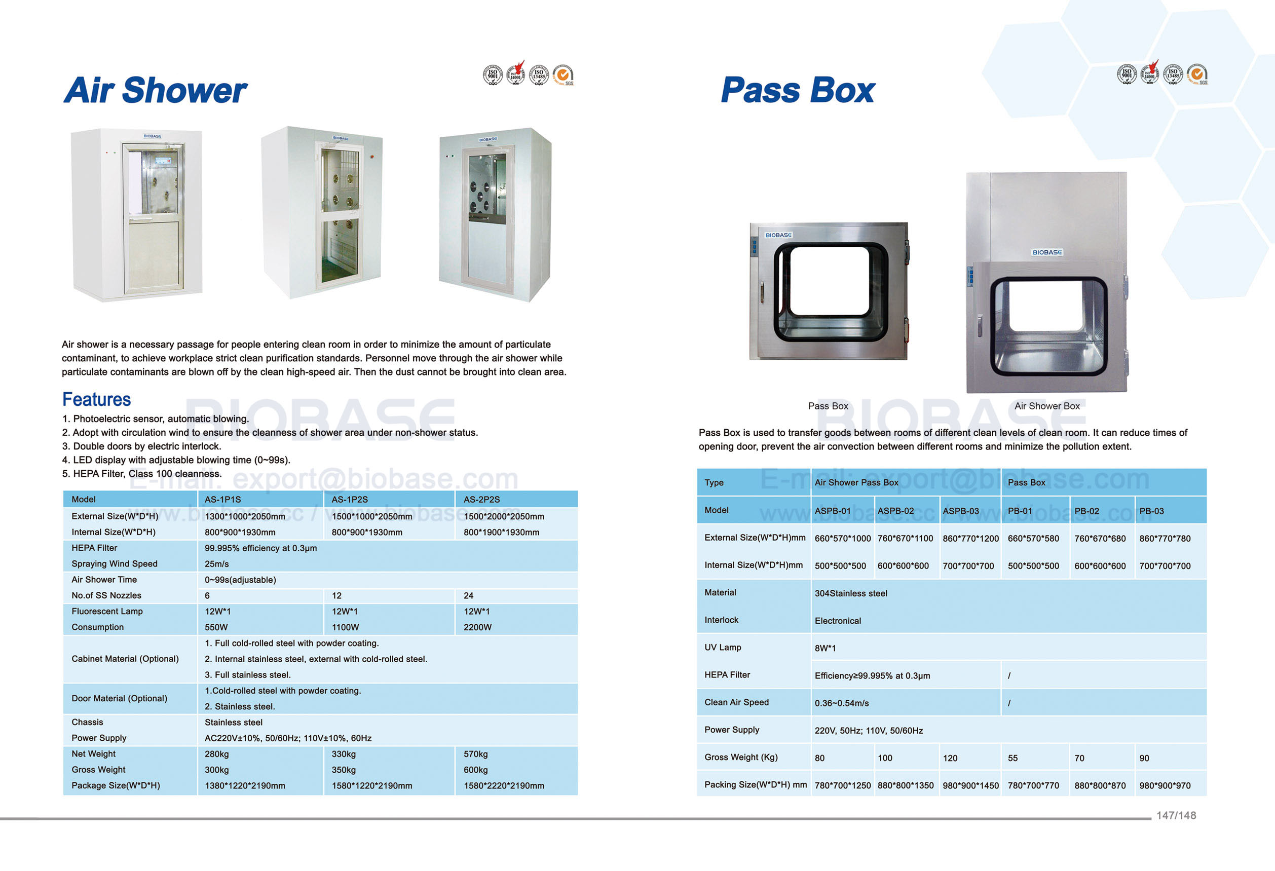 147-148 에어샤워 및 패스박스