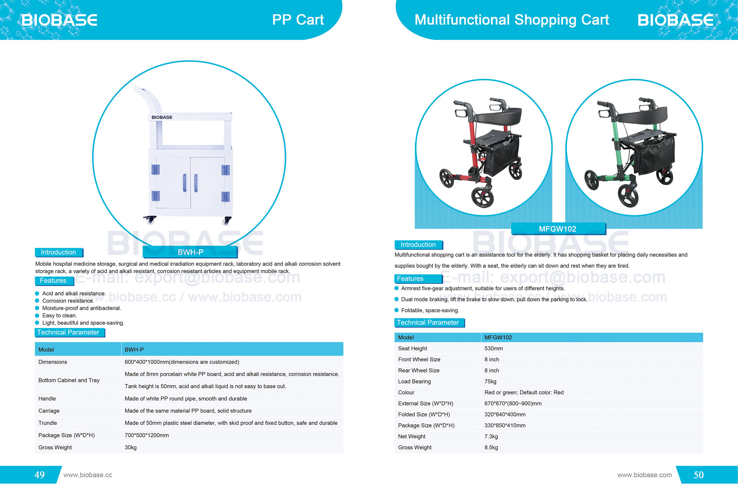 49-50 PP 카트 및 다기능 쇼핑 카트
