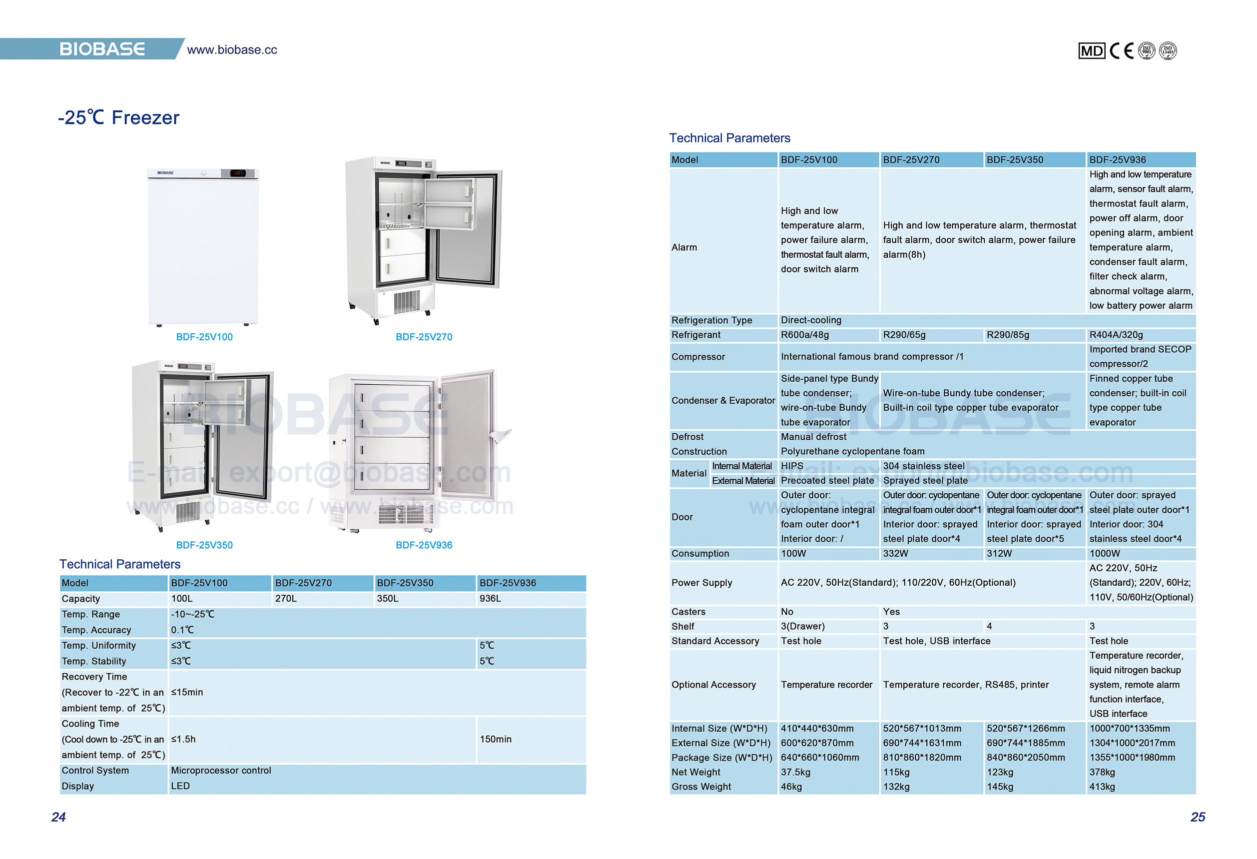 24-25 -25℃ 냉동고